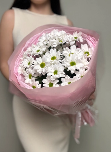 Букет 5 кустовых хризантем  от интернет-магазина цветов в Ижевске