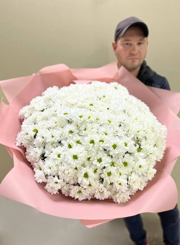 Букет 51 белая кустовая хризантема от интернет-магазина цветов в Ижевске