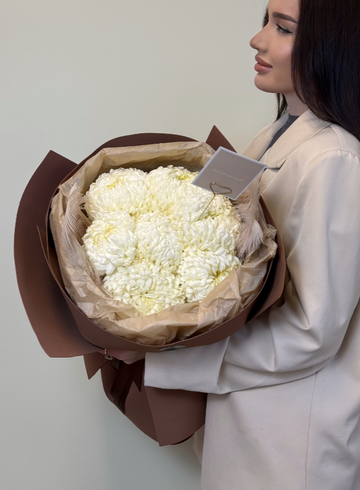 Букет с хризантемами «Облако нежности» от интернет-магазина цветов в Ижевске