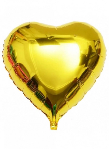 Шар Сердце с гелием золото от интернет-магазина цветов в Ижевске