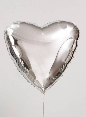 Шар Сердце с гелием серебро  от интернет-магазина цветов в Ижевске