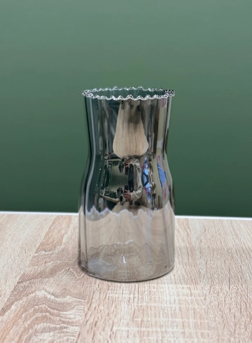 Ваза стекло серая 17см от интернет-магазина цветов в Ижевске