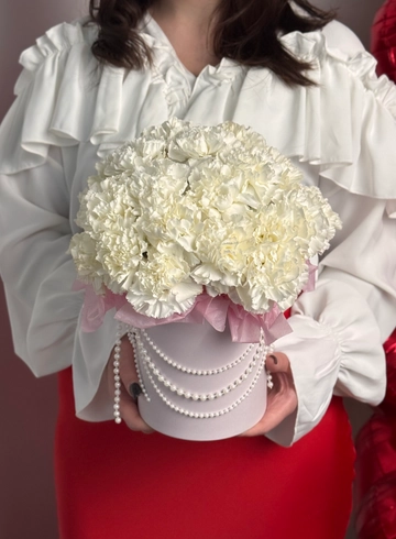 Композиция с диантусами &laquo;Жемужная россыпь&raquo; от интернет-магазина цветов в Ижевске