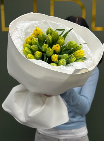 Монобукет 25 пионовидных тюльпана  от интернет-магазина цветов в Ижевске
