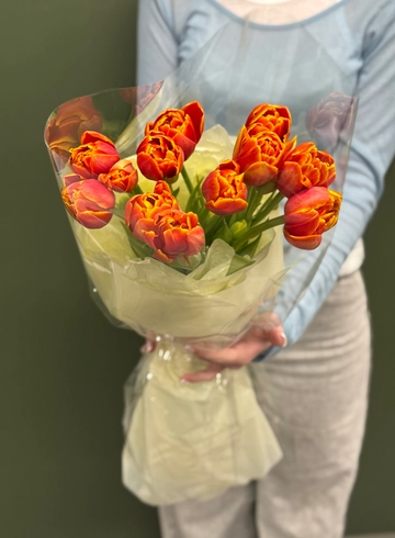 Монобукет 11 пионовидных тюльпанов  от интернет-магазина цветов в Ижевске