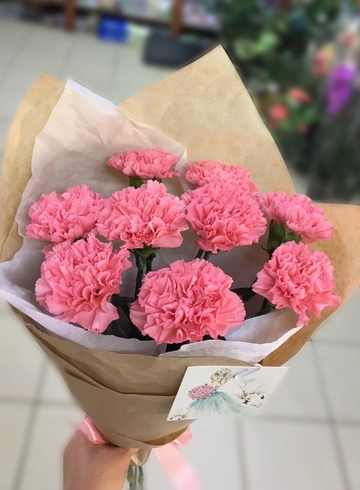 Букет из диантусов &laquo;Нежное облачко&raquo; от интернет-магазина цветов в Ижевске