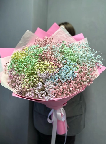 Букет из пышной гипсофилы  от интернет-магазина цветов в Ижевске