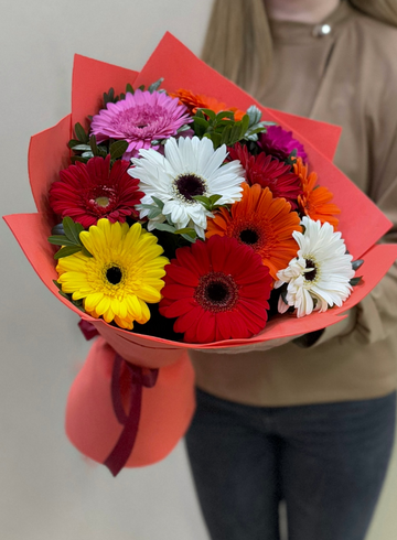 Букет 11 гербер &laquo;Яркие краски&raquo; от интернет-магазина цветов в Ижевске