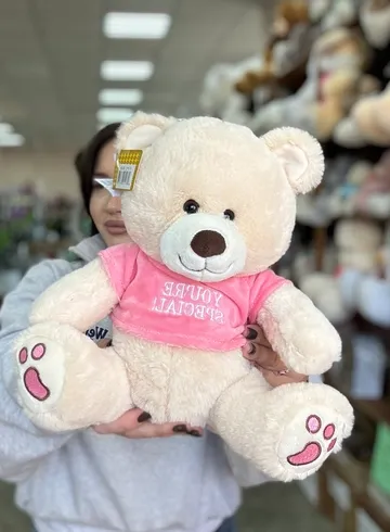 Мишка в футболке pink 20см от интернет-магазина цветов в Ижевске