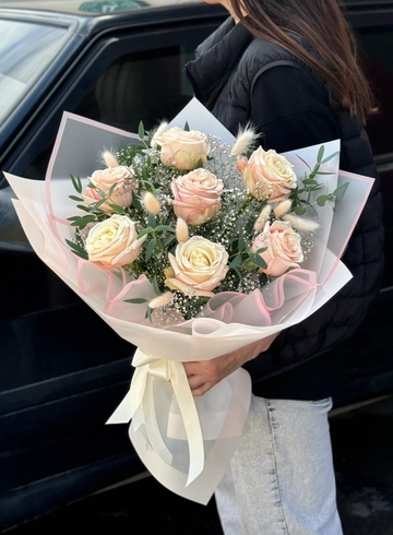 Букет из роз &laquo;Нежное сердце&raquo; от интернет-магазина цветов в Ижевске