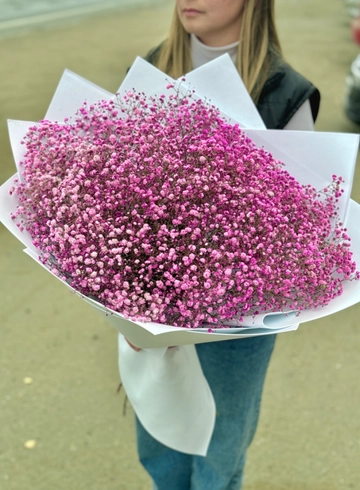 Букет 25 розовых гипсофил от интернет-магазина цветов в Ижевске