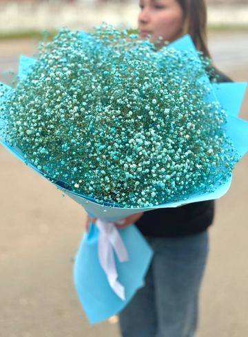 Букет 25 голубых гипсофил от интернет-магазина цветов в Ижевске